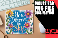 Blissful Mouse Pad Designs PNG, Girl Quote Product Image 1