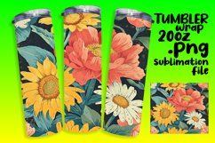 Vintage Floral Print Tumbler Wrap - Sublimation Bliss Product Image 1