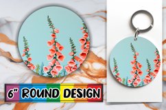Spring Sensation PNG: Floral Sublimation Delight Keychain Product Image 1