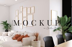 Boho Gallery Wall Frame Mockup - Living Room Product Image 1