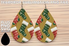 Bright Teardrop Earrings Magic PNG, Christmas Product Image 1