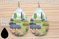 Cheerful Teardrop Earrings PNG Magic, Spring Product Image 1