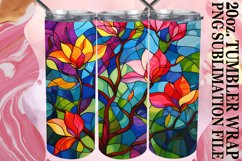 Stained Glass Tree Wrap 20oz Tumbler Colorful Design Product Image 1