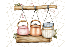 Cottagecore Kitchen Clipart, Vintage Country Floral Kitchen Product Image 2