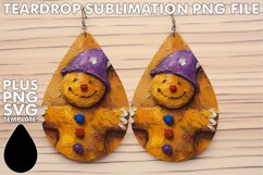 Cheerful Teardrop EARRINGS PNG, Gingerbread Man Product Image 1