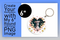 Dynamic Keychain Round Design PNG , Cute Dog Product Image 1