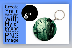 Whimsical Round Design Car Coaster PNG , Horror Halloween Product Image 1