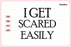 Funny Pet Tag Saying SVG | I Get Scared Easily Product Image 3