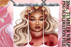 Bright love 20oz tumbler wrap, Afro Girl Product Image 1