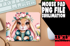 Luminous Desk Mat PNG Style, Cute Bunny Product Image 1