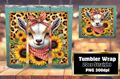 SLEEK PNG Tumbler Design 20oz , Cute Animals Product Image 1