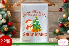 Christmas kitchen towel PNG, Cute winter snowman design Product Image 3