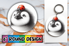 Timeless Round Keychains PNG, Cute Animals Product Image 1