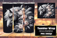 Crafty 20oz Tumbler Template , Horse Product Image 1