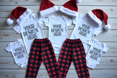 Christmas Family Matching Group Flat Lay T-Shirt Mockups Product Image 1
