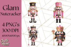 Pink and Black Glam Nutcracker Clipart PNG Product Image 1