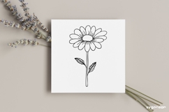 Chamomile SVG | Flower SVG | Line Art Product Image 1