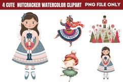 Cute Nutcracker Watercolor Clipart PNG Product Image 1