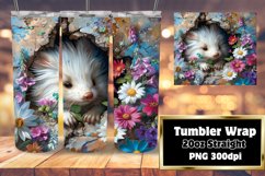 3D Wall Hole Wrap: Cute Spring Animals and Flowers Product Image 1