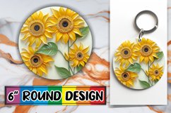 3D Floral Paradise: Circle Design PNG Sublimation Product Image 1