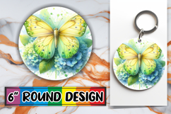 Radiant Round Designs for Gifts, Butterfly Product Image 1