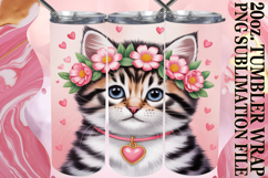 RADIANT GIFT 20oz TUMBLER WRAP, Cat Valentin's Day Product Image 1