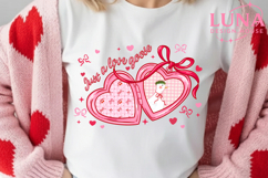 Just A Love Goose Png, Valentine Goose png, Duck valentines Product Image 2