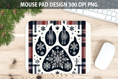 Christmas Dog Paws Mouse Pad Sublimation - Animal PNG Design Product Image 1