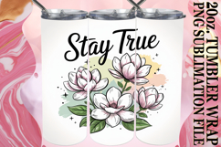 ENCHANTING SMILES 20oz TUMBLER WRAP, Flowers Quote Product Image 1