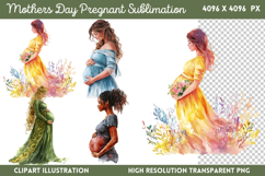 Mothers Day Pregnant Sublimation PNG Product Image 1