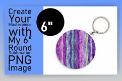 Whimsical Petal Paradise: Sublimation Keychain &amp; Car Coaster Product Image 1