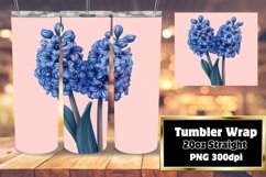 Watercolor Flower Tumbler Design Wrap Sublimation 20oz Product Image 1