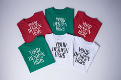 Christmas Family Matching Group T-Shirt Mockups | Holiday Fl Product Image 1