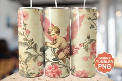 Cupid Vintage Valentine Tumbler | Valentine Tumbler Wrap Product Image 1