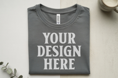 Athletic Heather Folded Bella Canvas 3001 Flat Lay T-Shirt Product Image 1