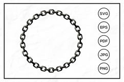 Metal Chains Frame Design Illustration Product Image 1