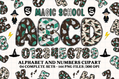 Wizard Magic School Alphabet Clipart, wizard letters doodle Product Image 1