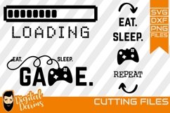 3x Eat sleep game svg, Gamepad svg, Loading svg, Player svg Product Image 1