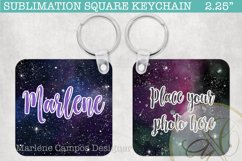 Galaxy Square Keychain Sublimation / 4 Designs Product Image 3