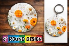 Floral Finesse - Circle Sublimate Whimsy Round Product Image 1