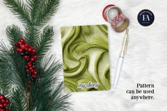 Matcha Latte Swirl Pattern, Creamy Matcha Abstract Paper Product Image 4