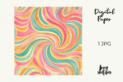 Retro Christmas Ornament Groovy Digital Papers Disco Product Image 2