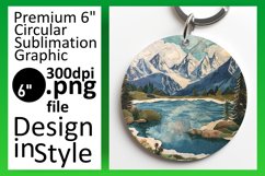 Scenic 3D Round Design Sublimation Summer Product Image 1