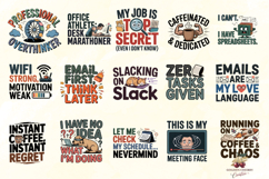Funny Work Quotes PNG Bundle | 36 Sublimation Designs Product Image 2