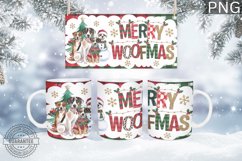 Merry Woofmas Mug Wrap Design-Christmas Dog Sublimation Product Image 1
