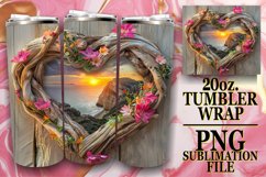Countryside Canvas: 20oz Wood Heart Wrap Product Image 1