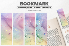 Pastel Rainbow Bookmark PNG, Bookmark Sublimation Product Image 1