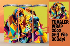 Unique Colorful Dog Tumbler Wrap 20oz Pattern Product Image 1