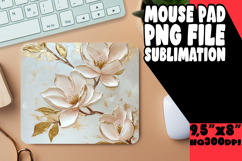 Joyful MOUSE PAD PNG Art, 3D Flower Product Image 1