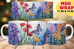 Elegant Floral Mosaic Stained Glass Sublimation 11oz 15oz Mu Product Image 1